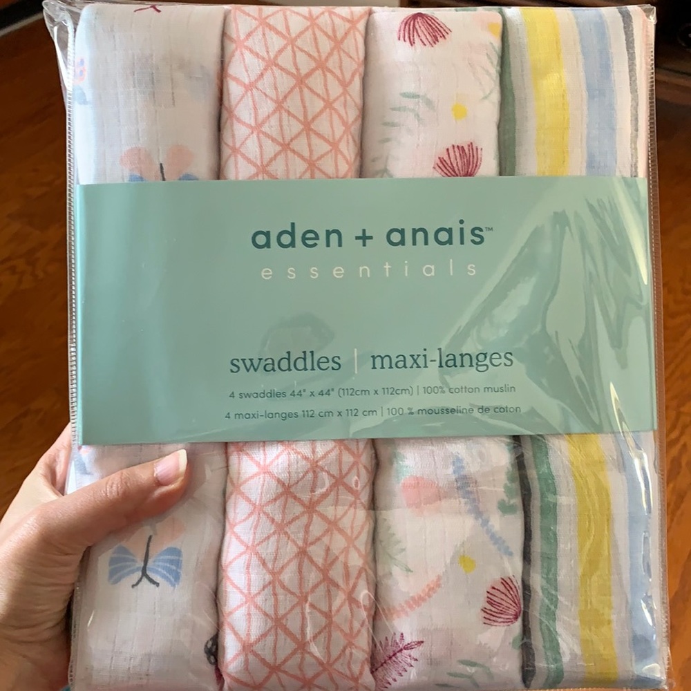 Aden + Anais Cotton Muslin Swaddles (4 pack)